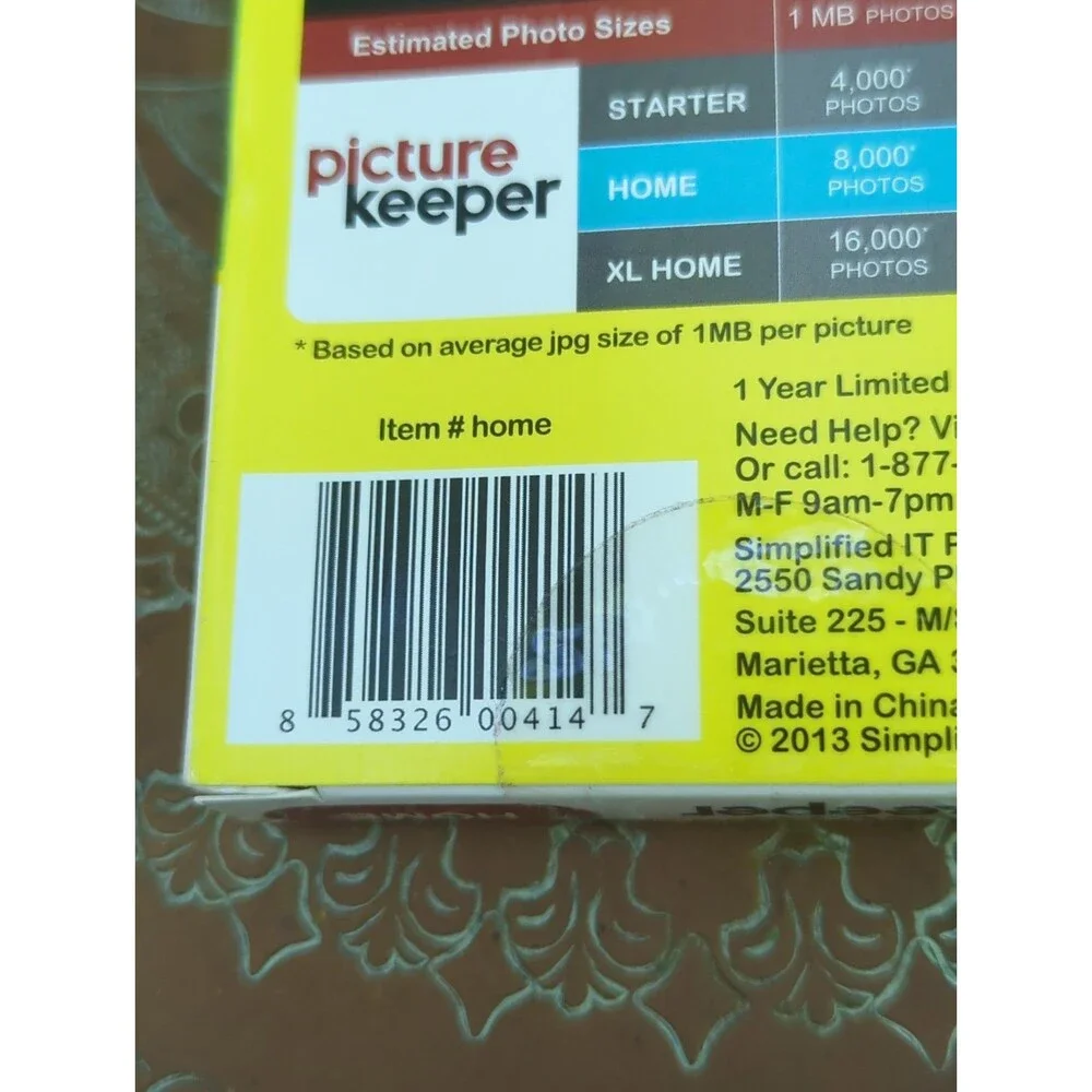 Picture Keeper Home Edition Automatic USB Backup to 8,000 Photos, New
